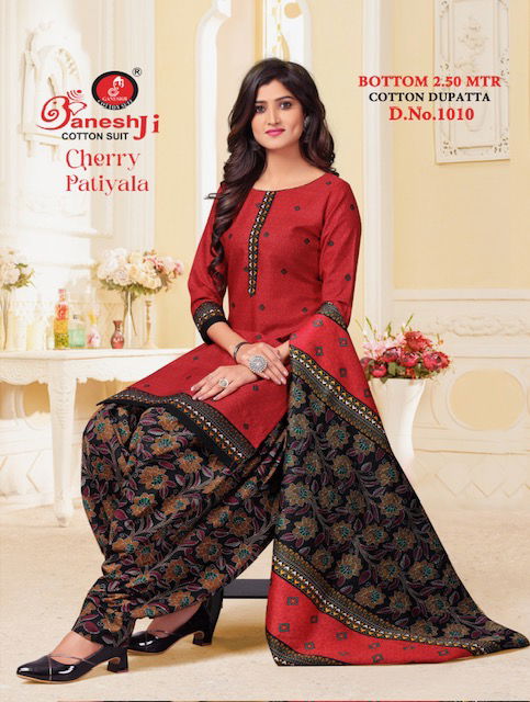 Cherry Patiyala Vol 4 By Ganeshji Indo Cotton Dress Material Wholesale Market In Surat